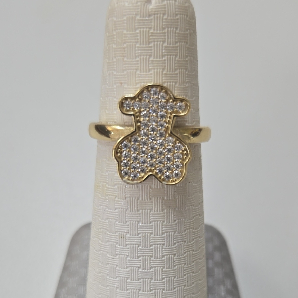 Gold and Silver Bear Ring